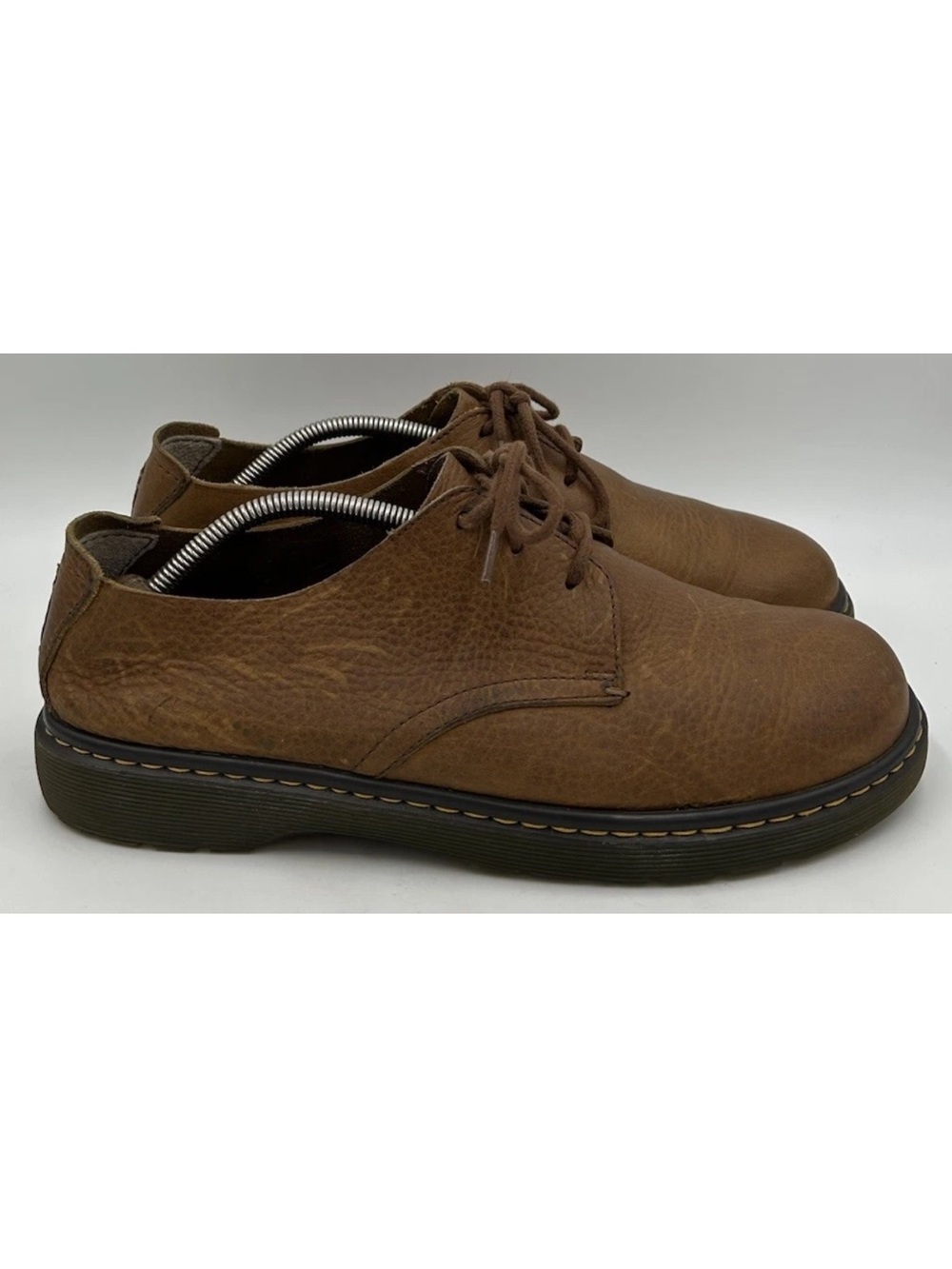 Dr Martens Tan Brown Bexley Pebbled Leather 90s Y2K Chunky Grunge Men’s Size 10M